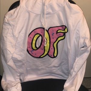 Odd future donut logo hoodie white unisex